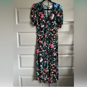 Floral Black Dress